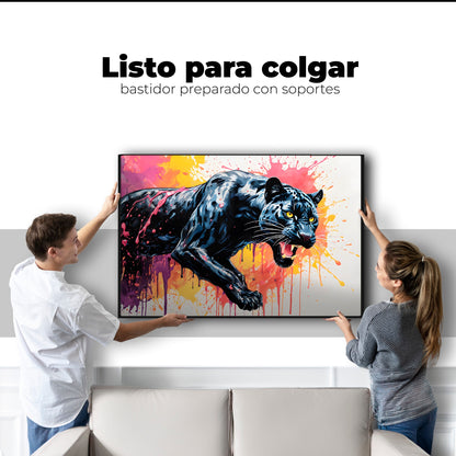 Cuadros Decorativos Canvas Revolution | Pantera Colores | Colgar