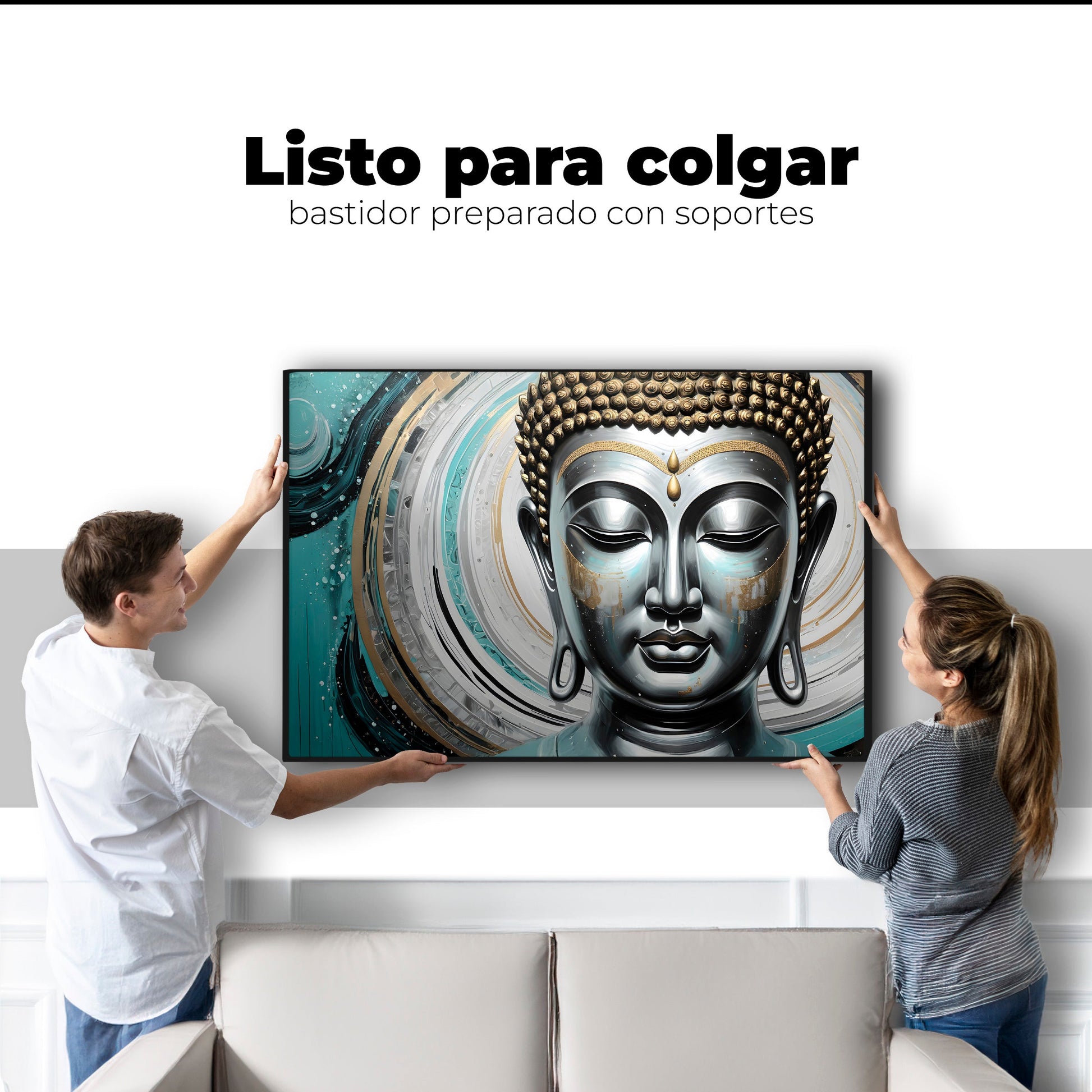 Cuadros Decorativos Canvas Revolution | Paz Con Buda | Colgar