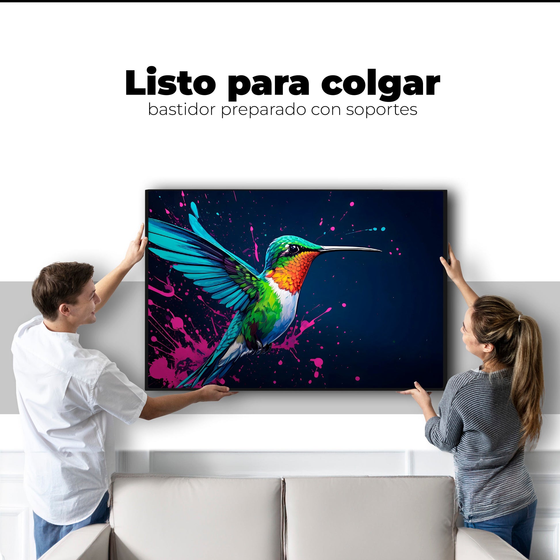 Cuadros Decorativos Canvas Revolution | Pinceladas Nectar | Colgar