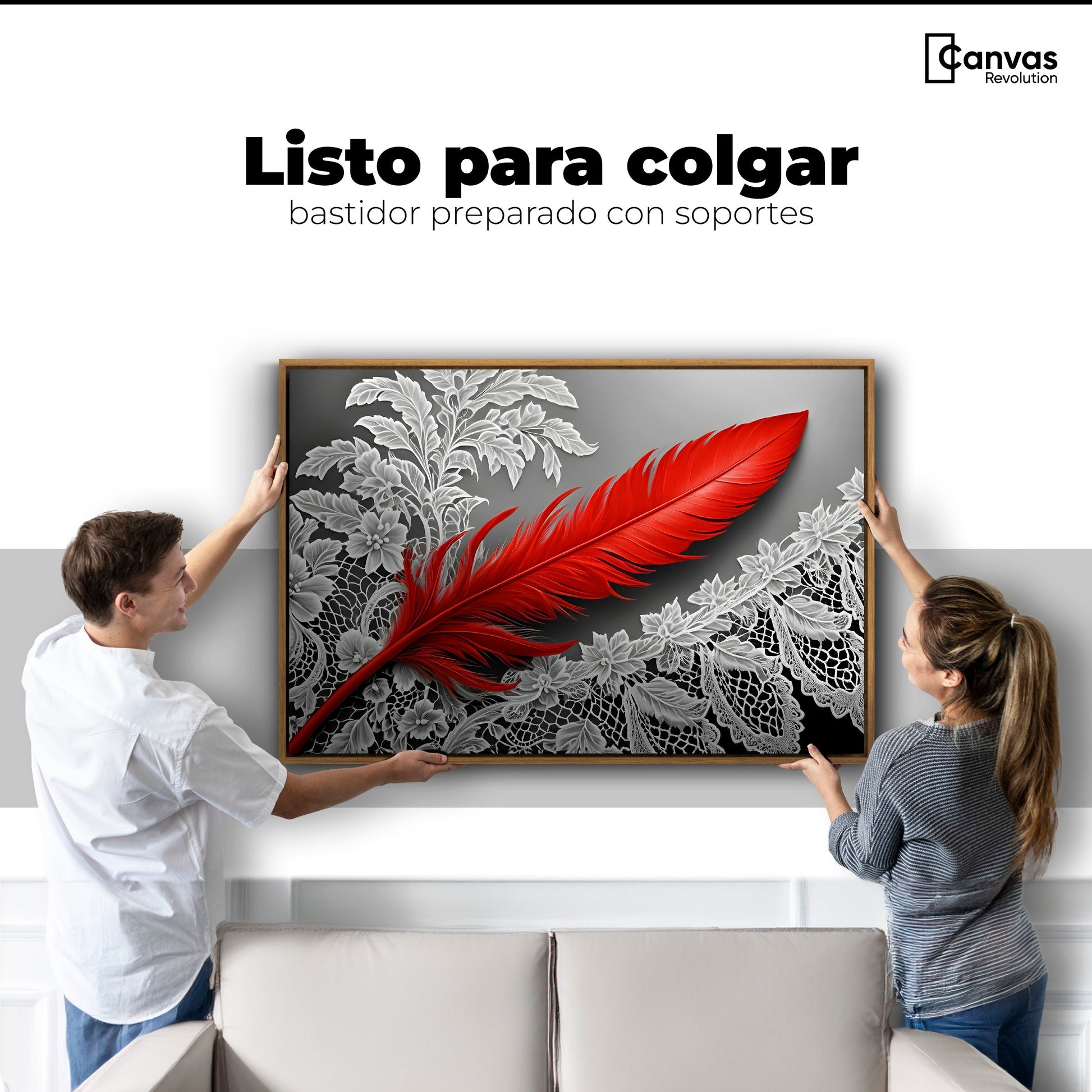 Cuadros Decorativos Canvas Revolution | Pluma Ardiente | Colgar