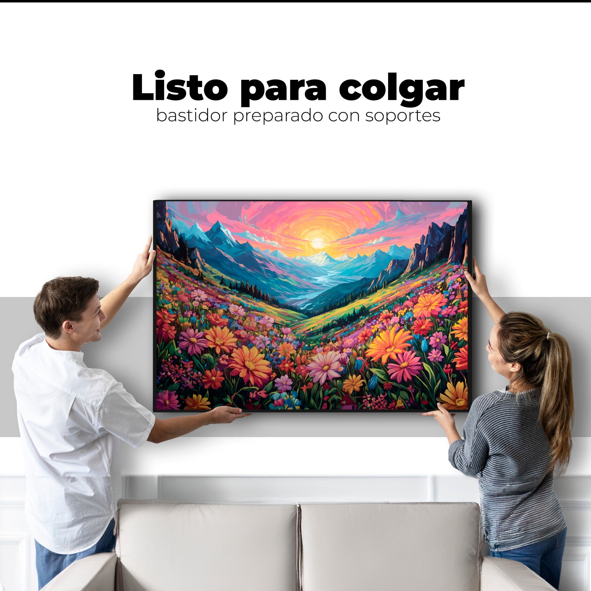 Cuadros Decorativos Canvas Revolution | Pradera Colores | Colgar