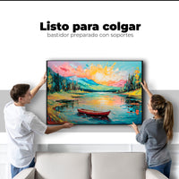Cuadros Decorativos Canvas Revolution | Reflejos Bote Lago | Colgar
