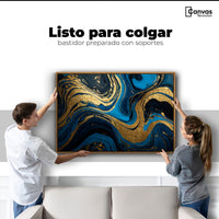Cuadros Decorativos Canvas Revolution | Remolinos Zafiro | Colgar