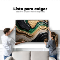 Cuadros Decorativos Canvas Revolution | Rio Abstracto Jade | Colgar
