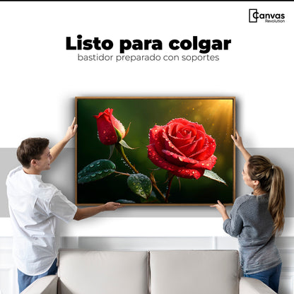 Cuadros Decorativos Canvas Revolution | Rosa En Contraste | Colgar