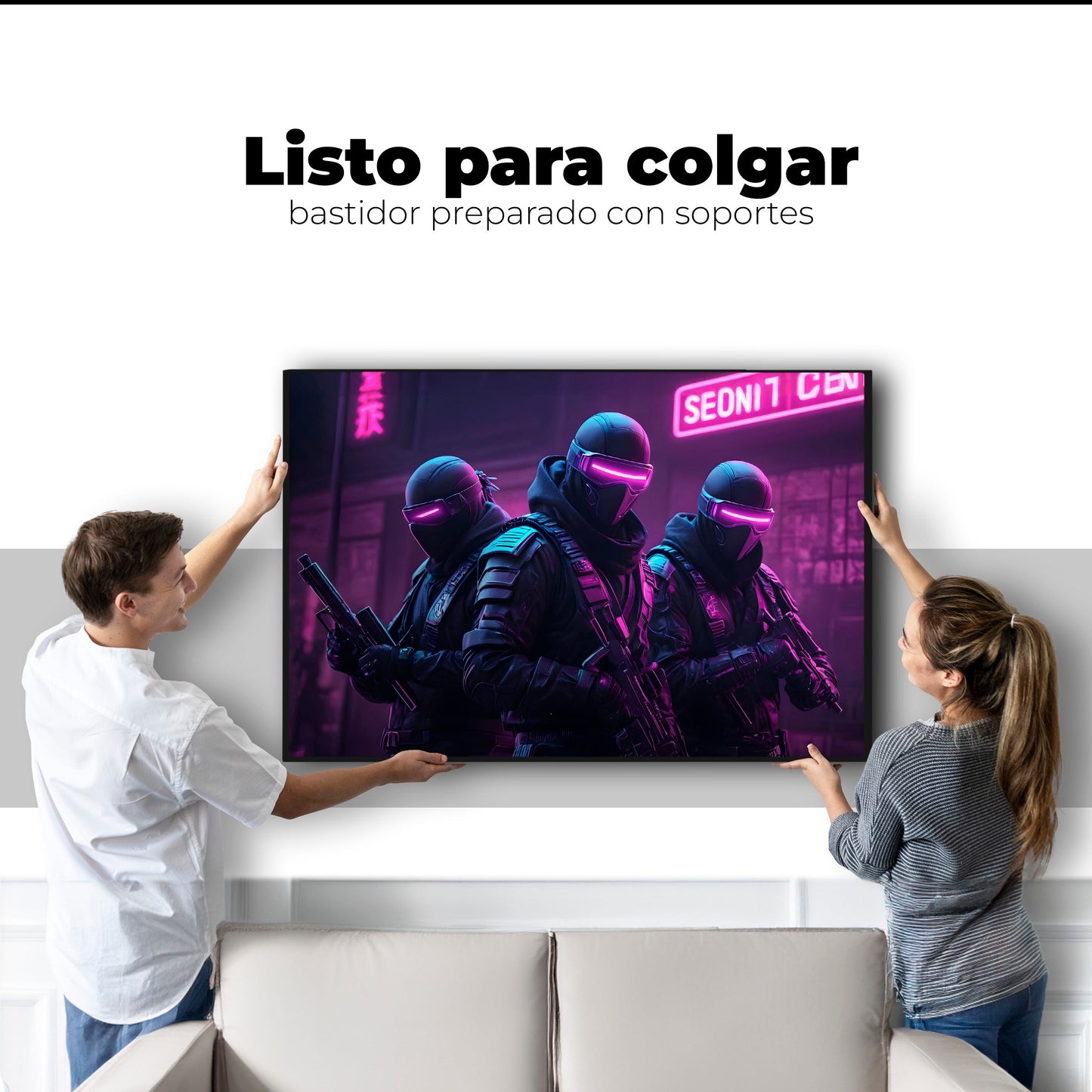 Cuadros Decorativos Canvas Revolution | Soldado Cyberpunk | Colgar