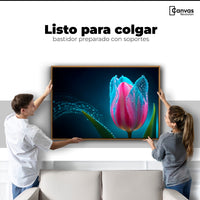 Cuadros Decorativos Canvas Revolution | Tulipan Aura Viva | Colgar