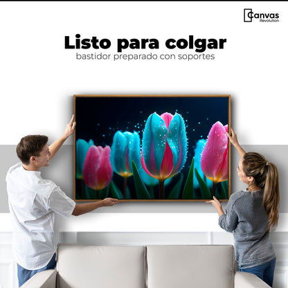 Cuadros Decorativos Canvas Revolution | Tulipanes Fragancia | Colgar