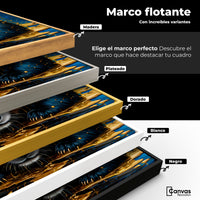 Cuadros Decorativos Canvas Revolution | Abrazo Panda Dorado | ColoresMarco