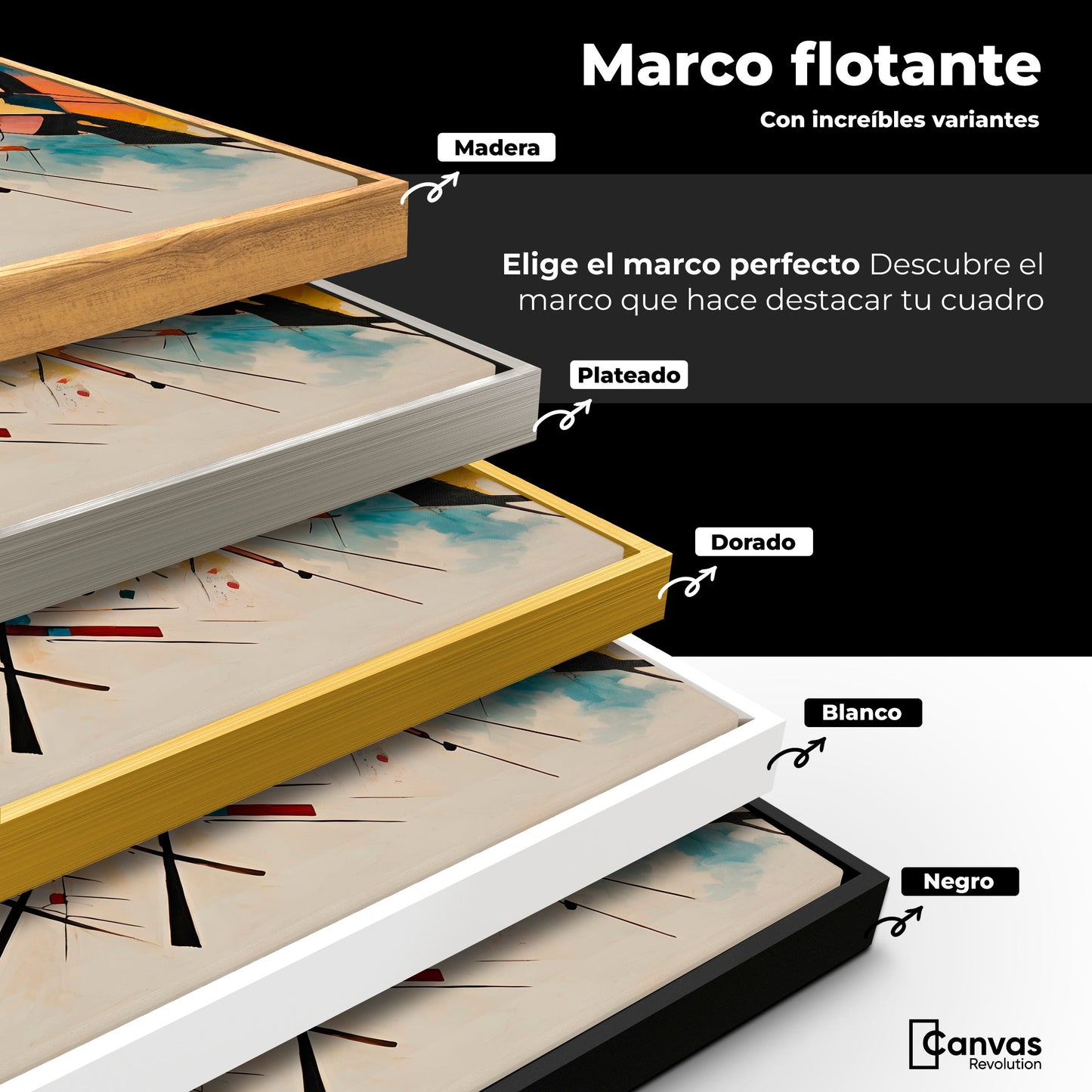 Cuadros Decorativos Canvas Revolution | Abstraccion Clasica | ColoresMarco