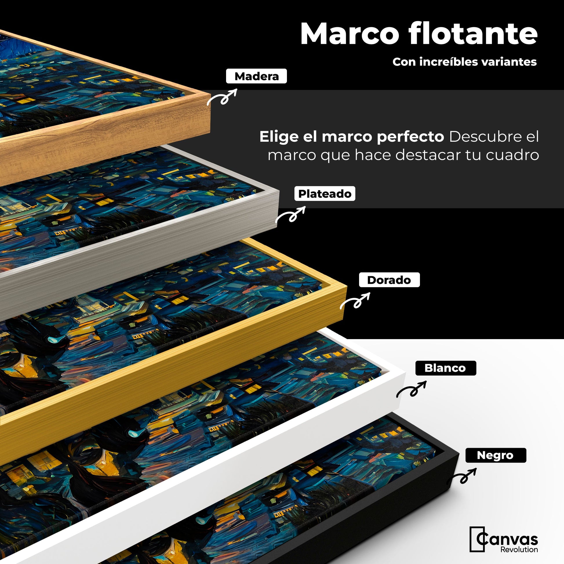 Cuadros Decorativos Canvas Revolution | Cielo De Van Gogh | ColoresMarco