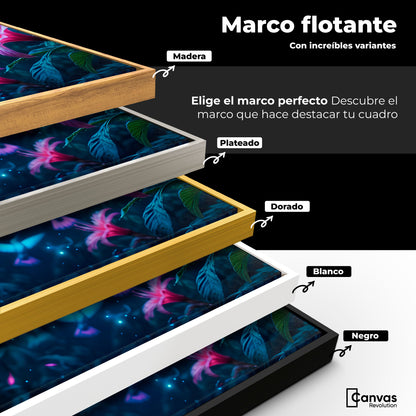 Cuadros Decorativos Canvas Revolution | Colibri Fluoresente | ColoresMarco