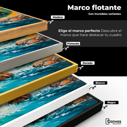 Cuadros Decorativos Canvas Revolution | Cruce Elefantes | ColoresMarco