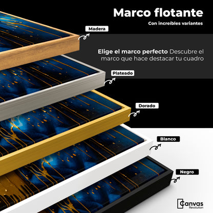 Cuadros Decorativos Canvas Revolution | Elegancia Azul Oro | ColoresMarco