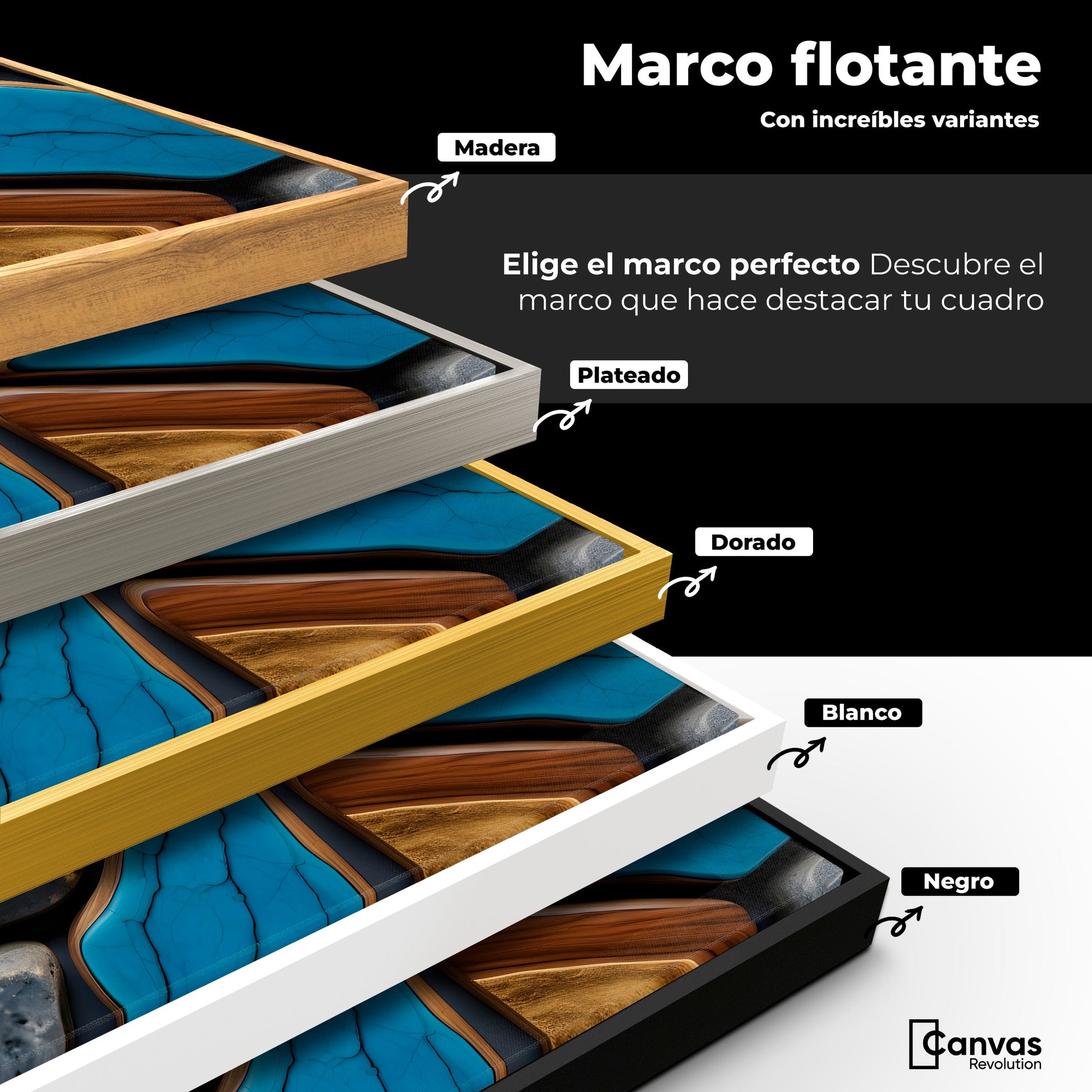 Cuadros Decorativos Canvas Revolution | Elegancia Geologica | ColoresMarco