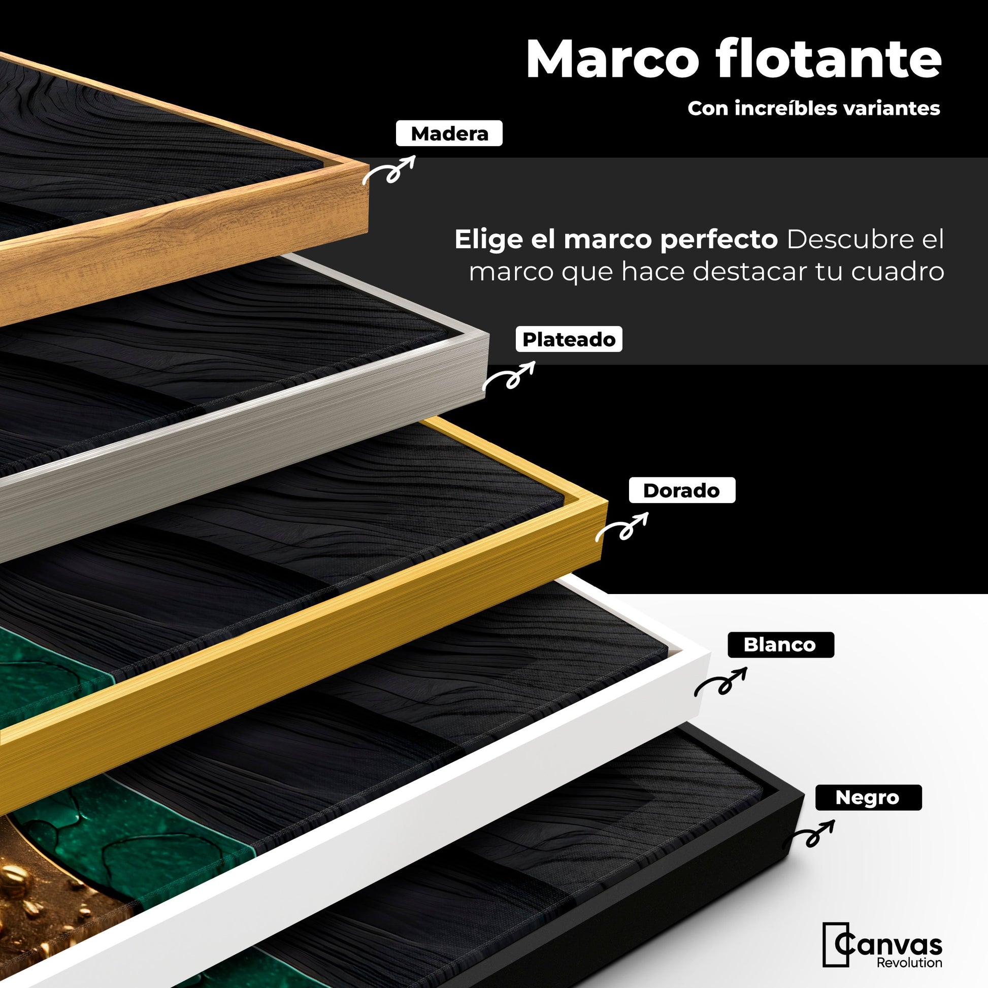 Cuadros Decorativos Canvas Revolution | Espejismo Metalico | ColoresMarco