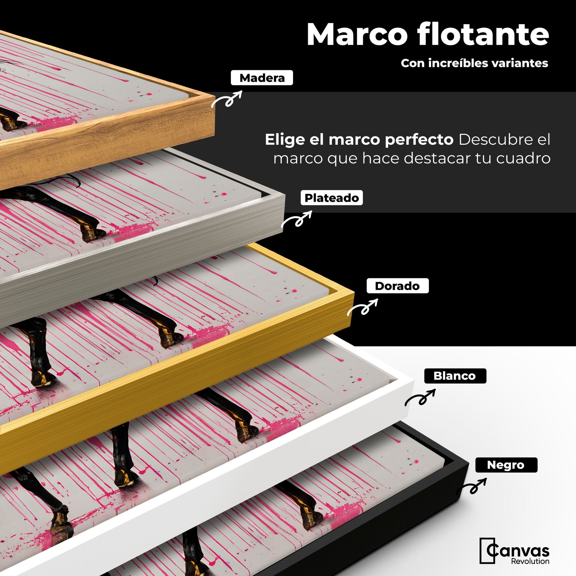 Cuadros Decorativos Canvas Revolution | Esplendor Oro Rosa | ColoresMarco