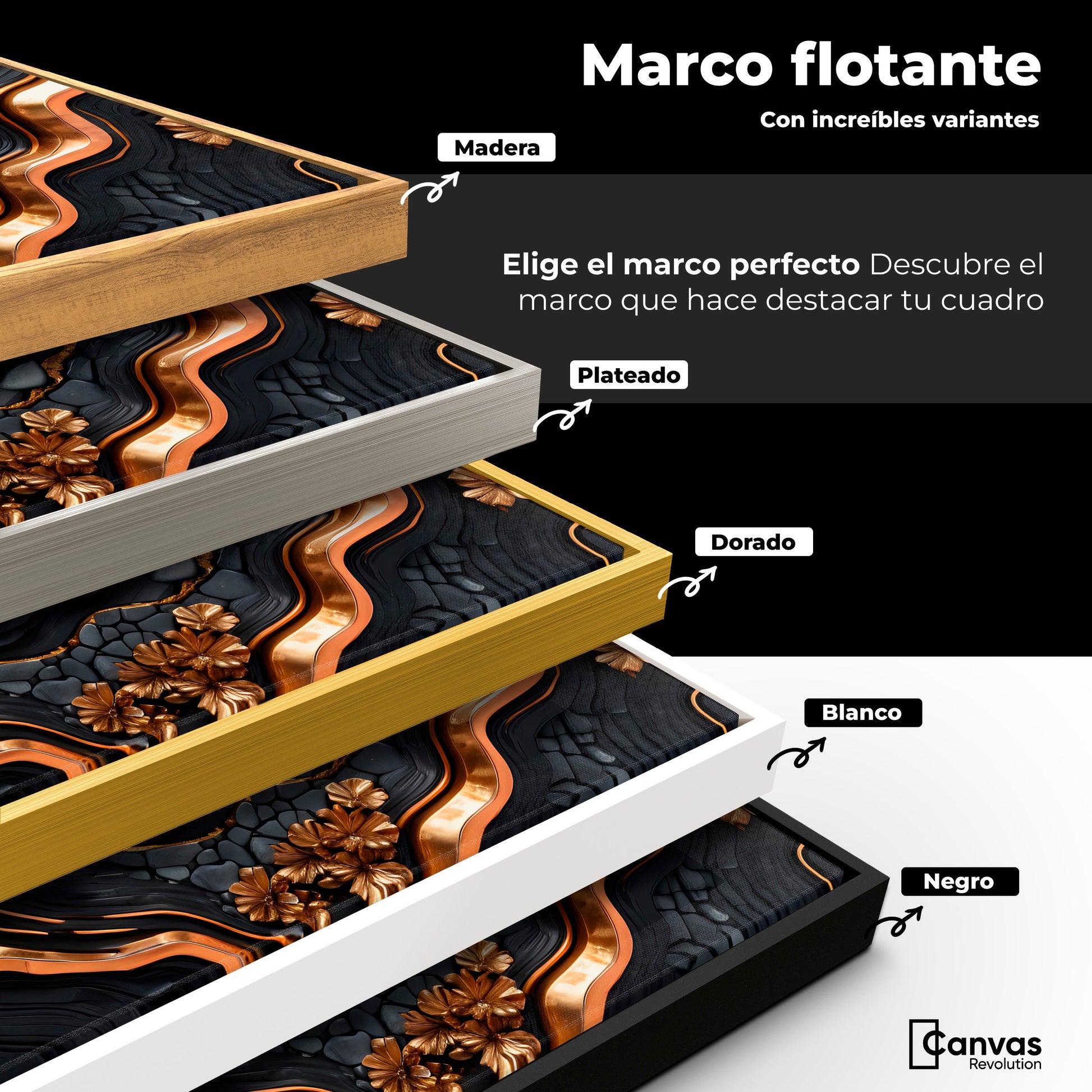 Cuadros Decorativos Canvas Revolution | Fragmentos Lujosos | ColoresMarco
