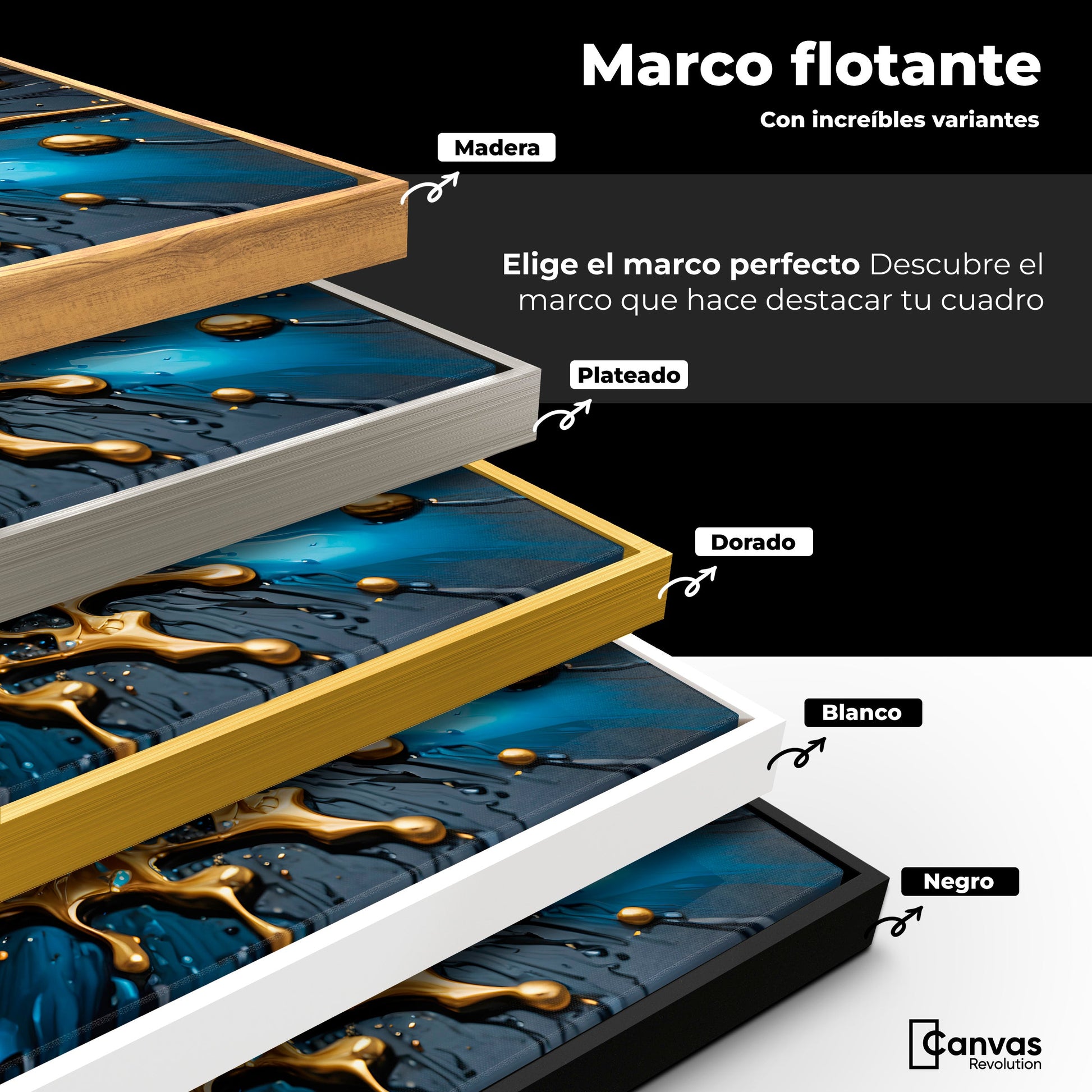Cuadros Decorativos Canvas Revolution | Joya Azul Zafiro | ColoresMarco