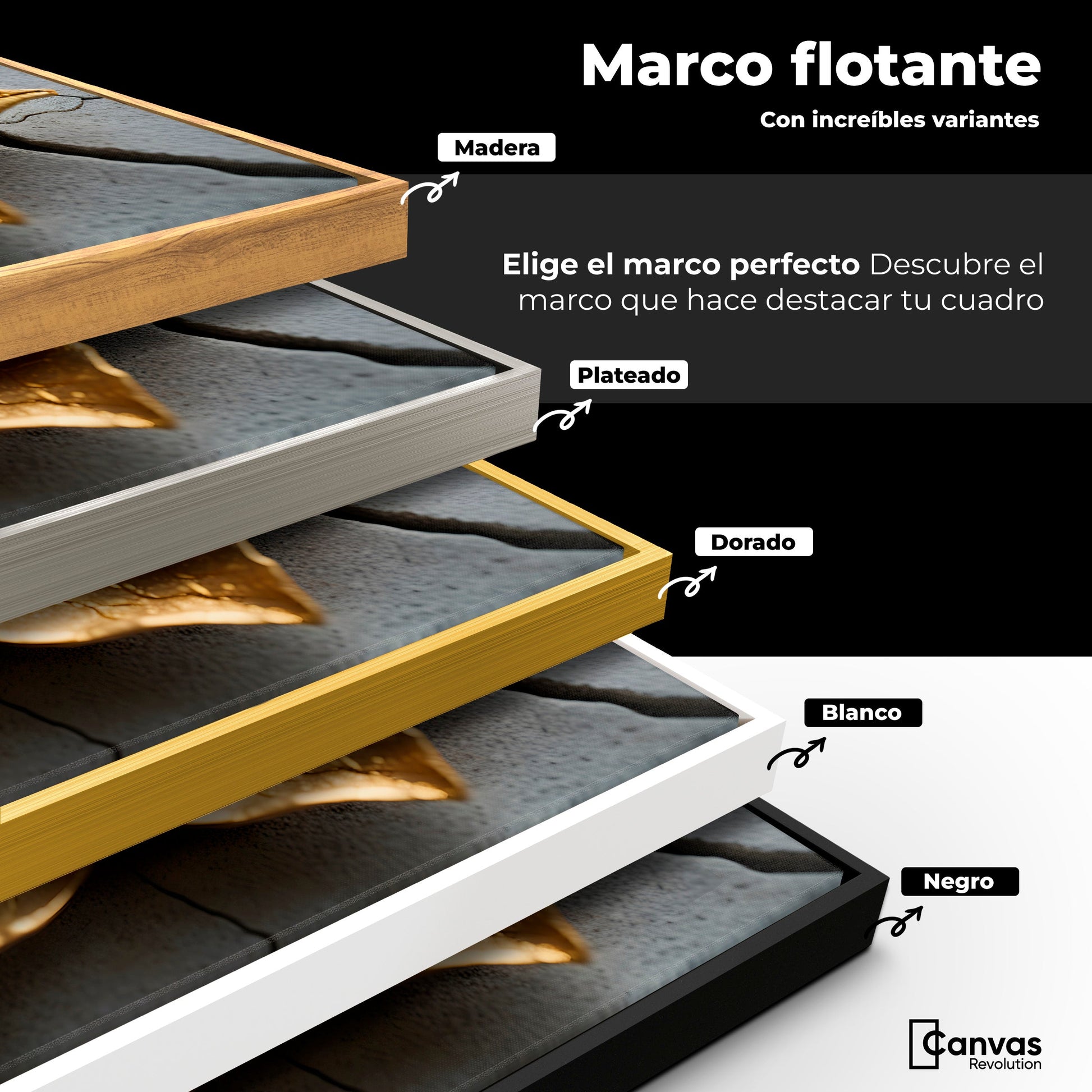 Cuadros Decorativos Canvas Revolution | Loto Oro Mistico | ColoresMarco