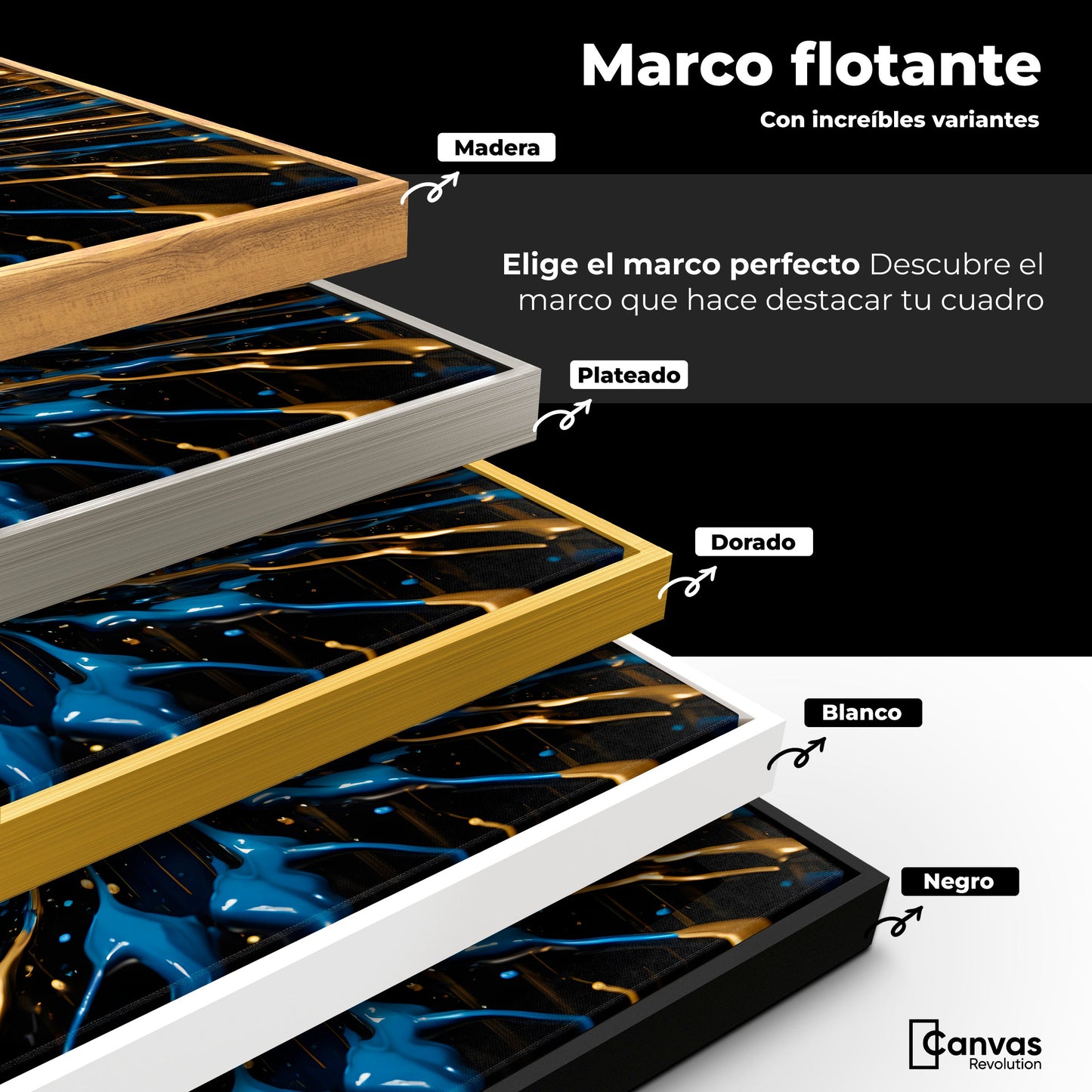 Cuadros Decorativos Canvas Revolution | Simetria Liquida | ColoresMarco