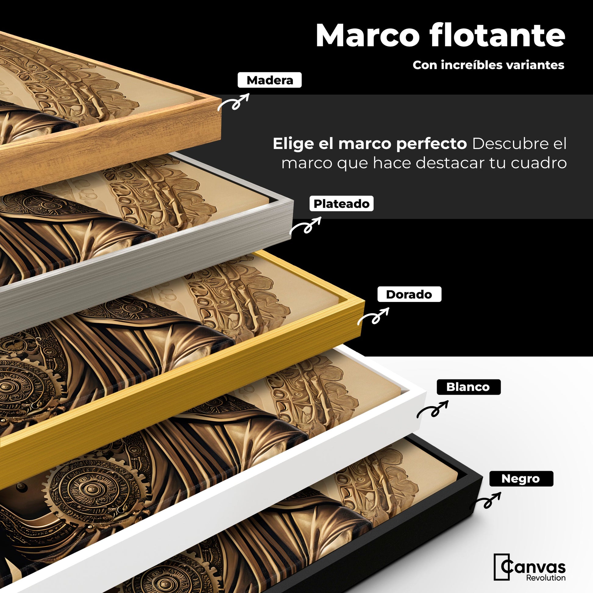 Cuadros Decorativos Canvas Revolution | Trascender Dorado | ColoresMarco