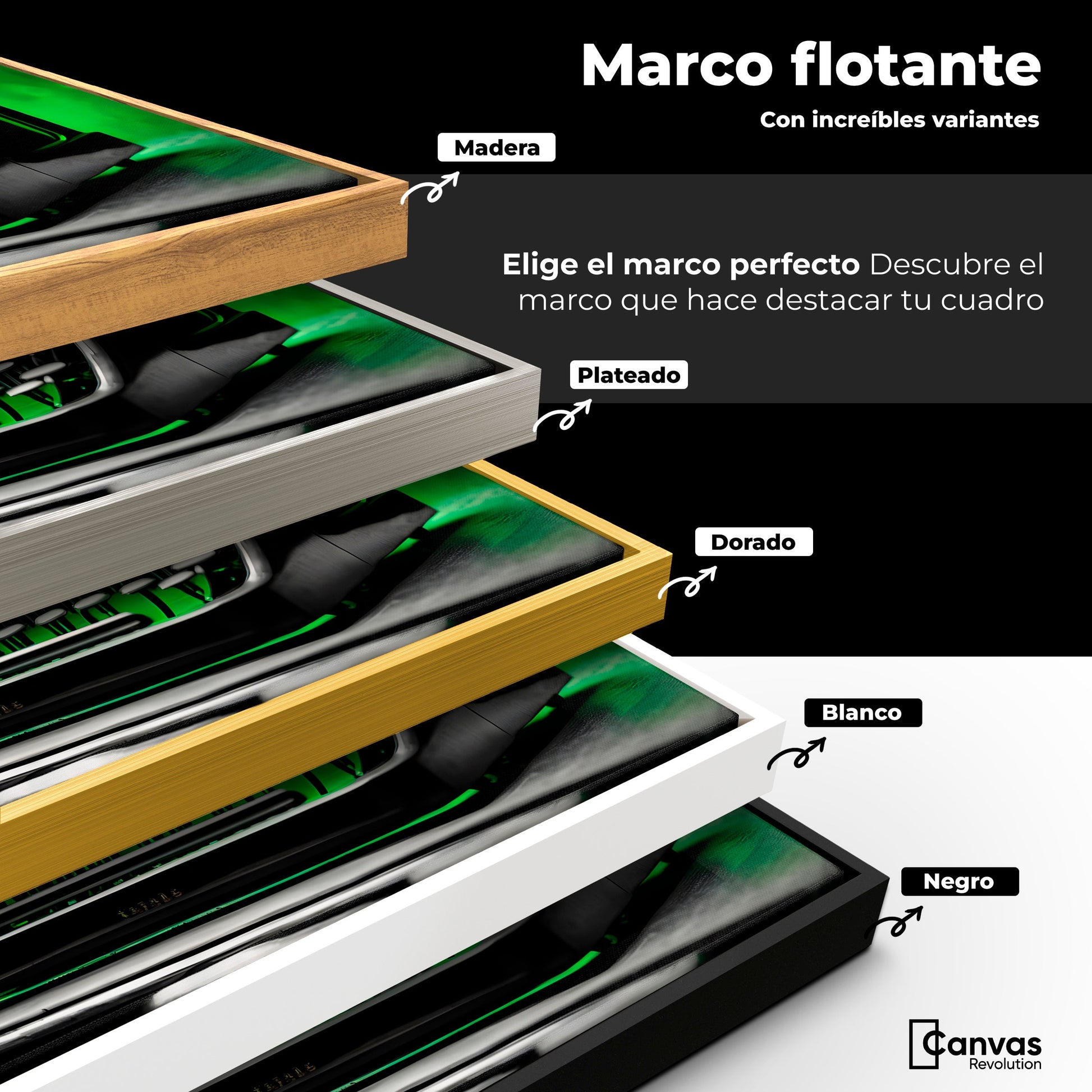 Cuadros Decorativos Canvas Revolution | Verde Entre Palabra | ColoresMarco