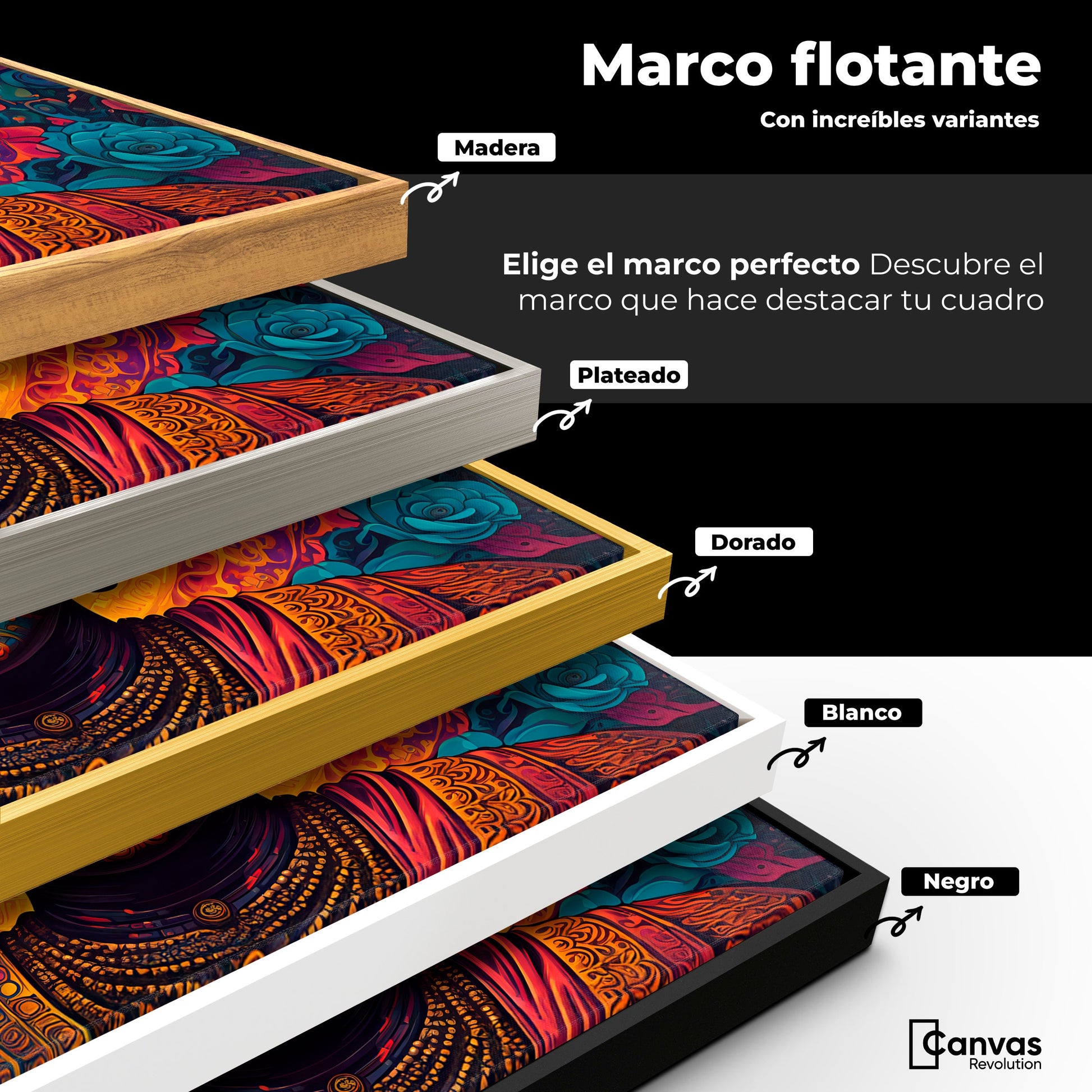 Cuadros Decorativos Canvas Revolution | Vortice Psicodelico | ColoresMarco