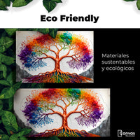 Cuadros Decorativos Canvas Revolution | Arbol Vida Arcoiris | EcoFriendly