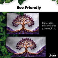 Cuadros Decorativos Canvas Revolution | Arbol Vida Lavanda | EcoFriendly