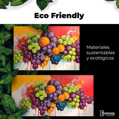 Cuadros Decorativos Canvas Revolution | Bodegon Con Uvas | EcoFriendly