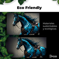 Cuadros Decorativos Canvas Revolution | Brillo Azul Equino | EcoFriendly