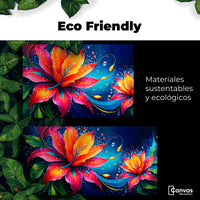 Cuadros Decorativos Canvas Revolution | Flor Aurea Viva | EcoFriendly