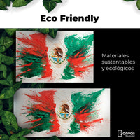 Cuadros Decorativos Canvas Revolution | Mexico Bandera | EcoFriendly