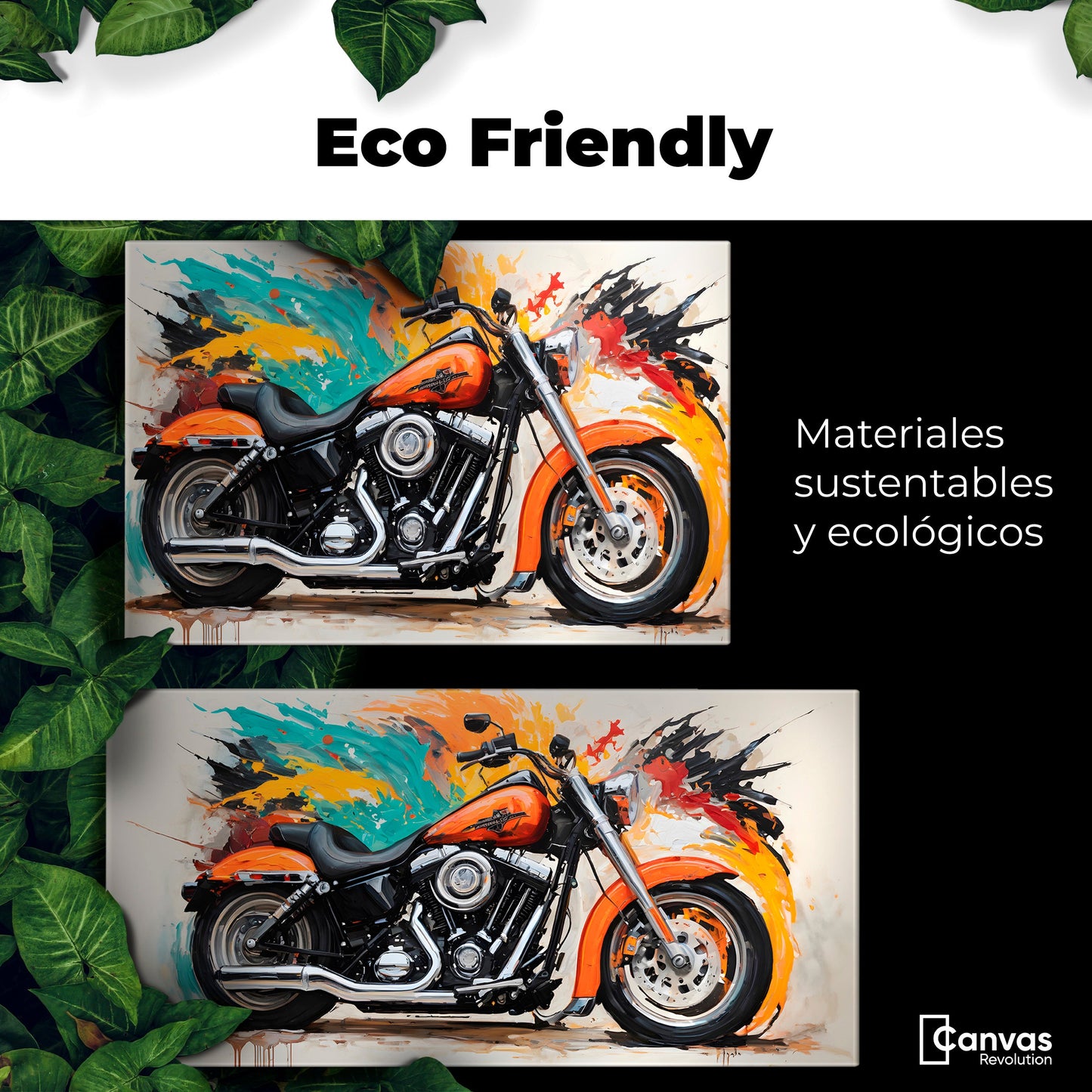 Cuadros Decorativos Canvas Revolution | Motocicleta Clasica | EcoFriendly