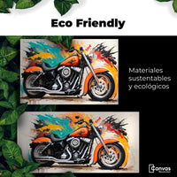 Cuadros Decorativos Canvas Revolution | Motocicleta Clasica | EcoFriendly