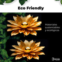 Cuadros Decorativos Canvas Revolution | Oro Flor Radiante | EcoFriendly