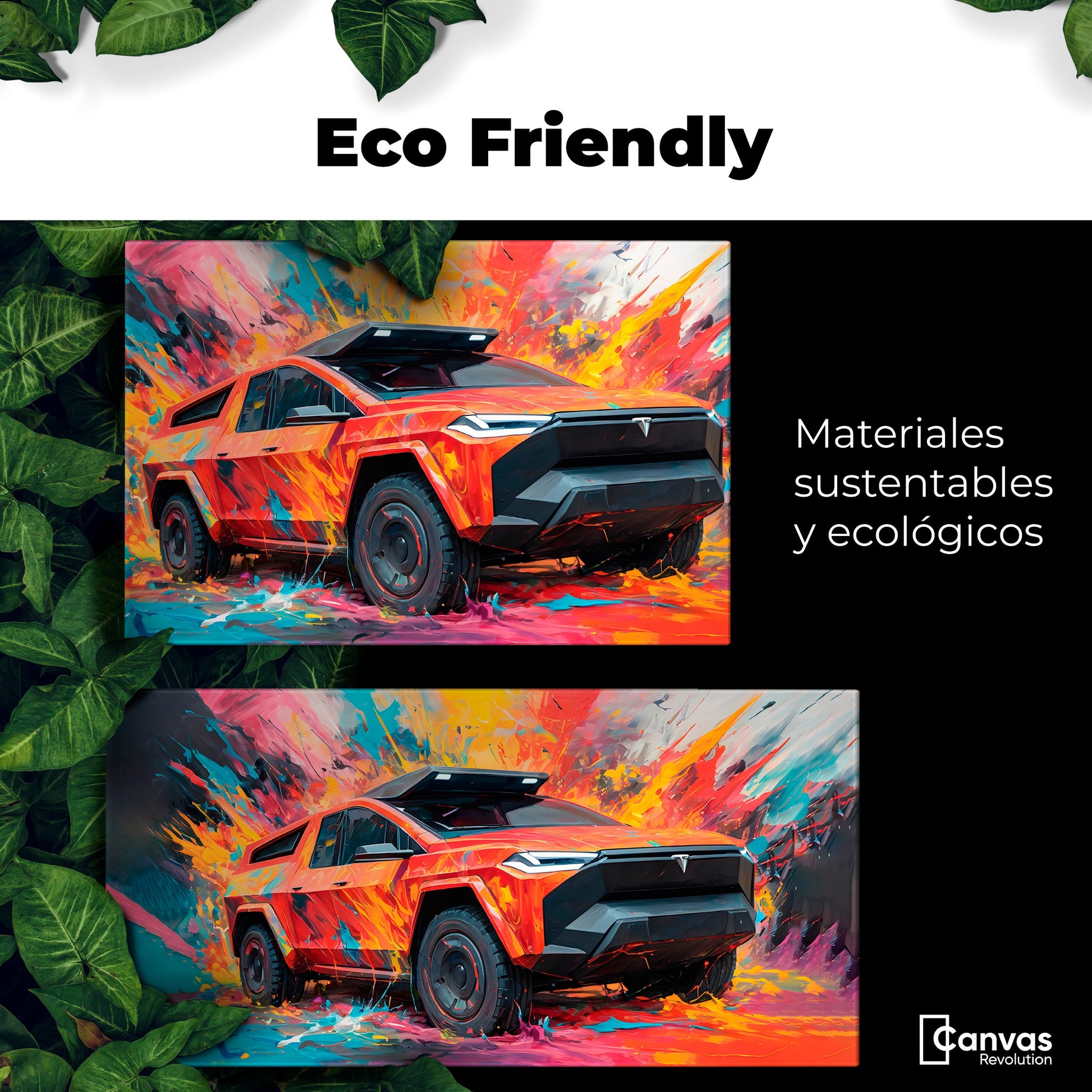 Cuadros Decorativos Canvas Revolution | Truck In Colors | EcoFriendly
