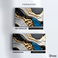 Cuadros Decorativos Canvas Revolution | Abstracto Dorado | Formatos