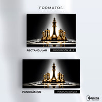 Cuadros Decorativos Canvas Revolution | Ajedrez De Oro | Formatos