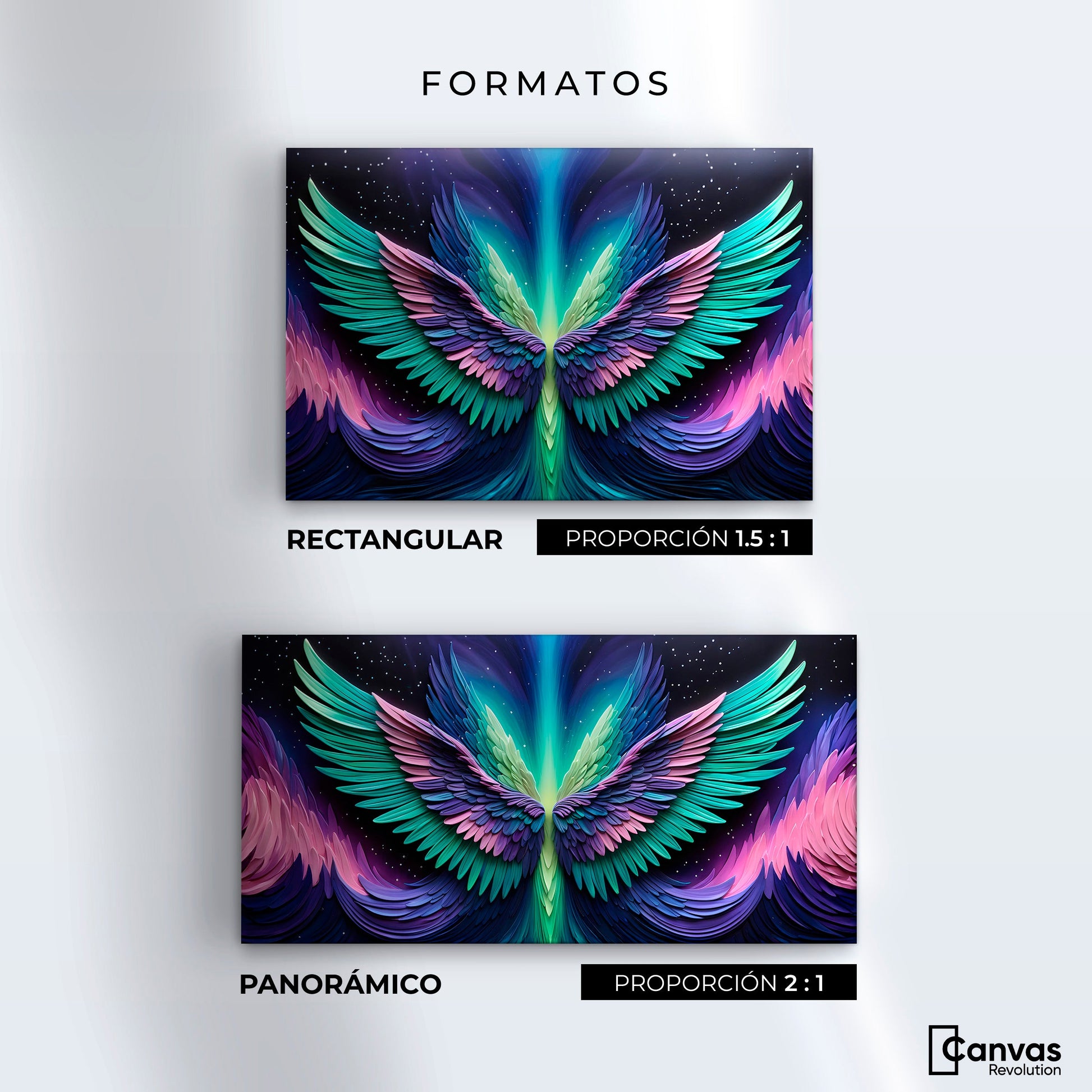 Cuadros Decorativos Canvas Revolution | Alas Angel Cosmic | Formatos