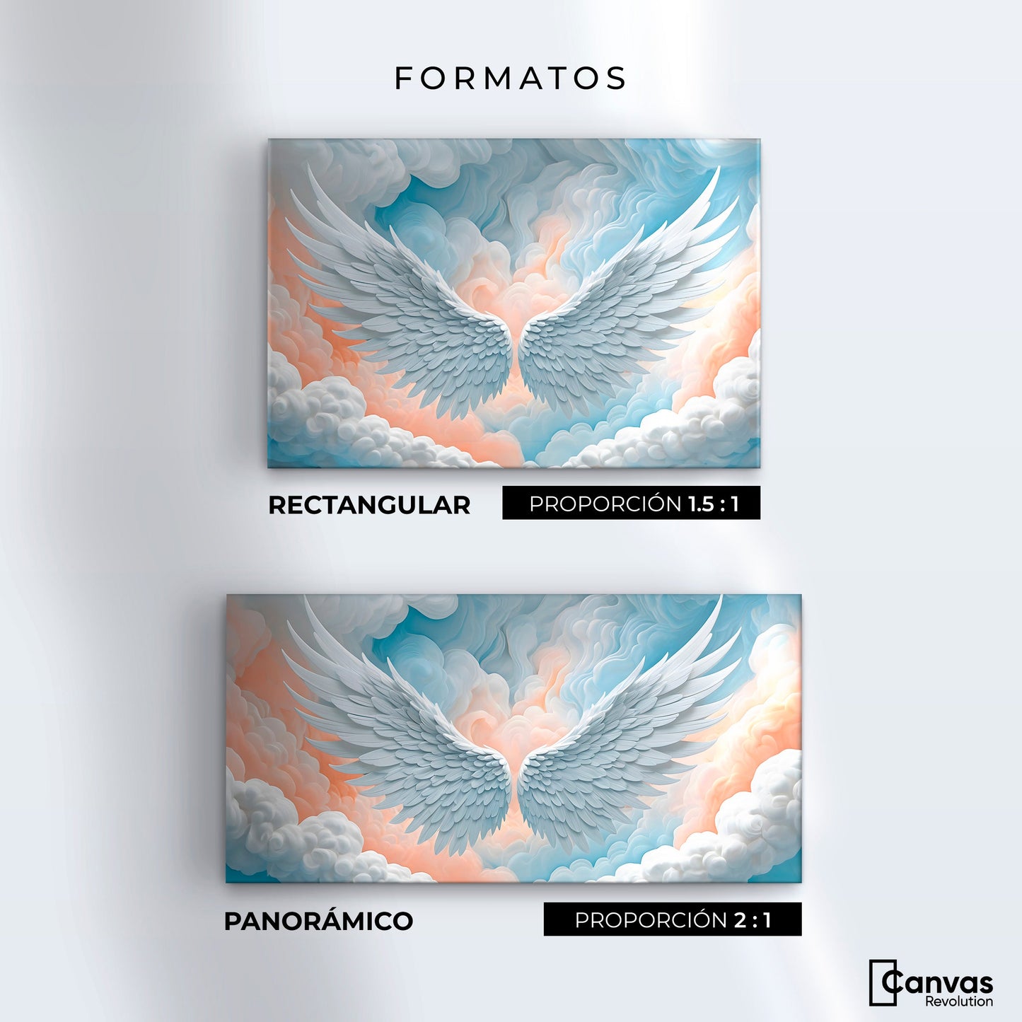 Cuadros Decorativos Canvas Revolution | Alas Angel Nubes | Formatos