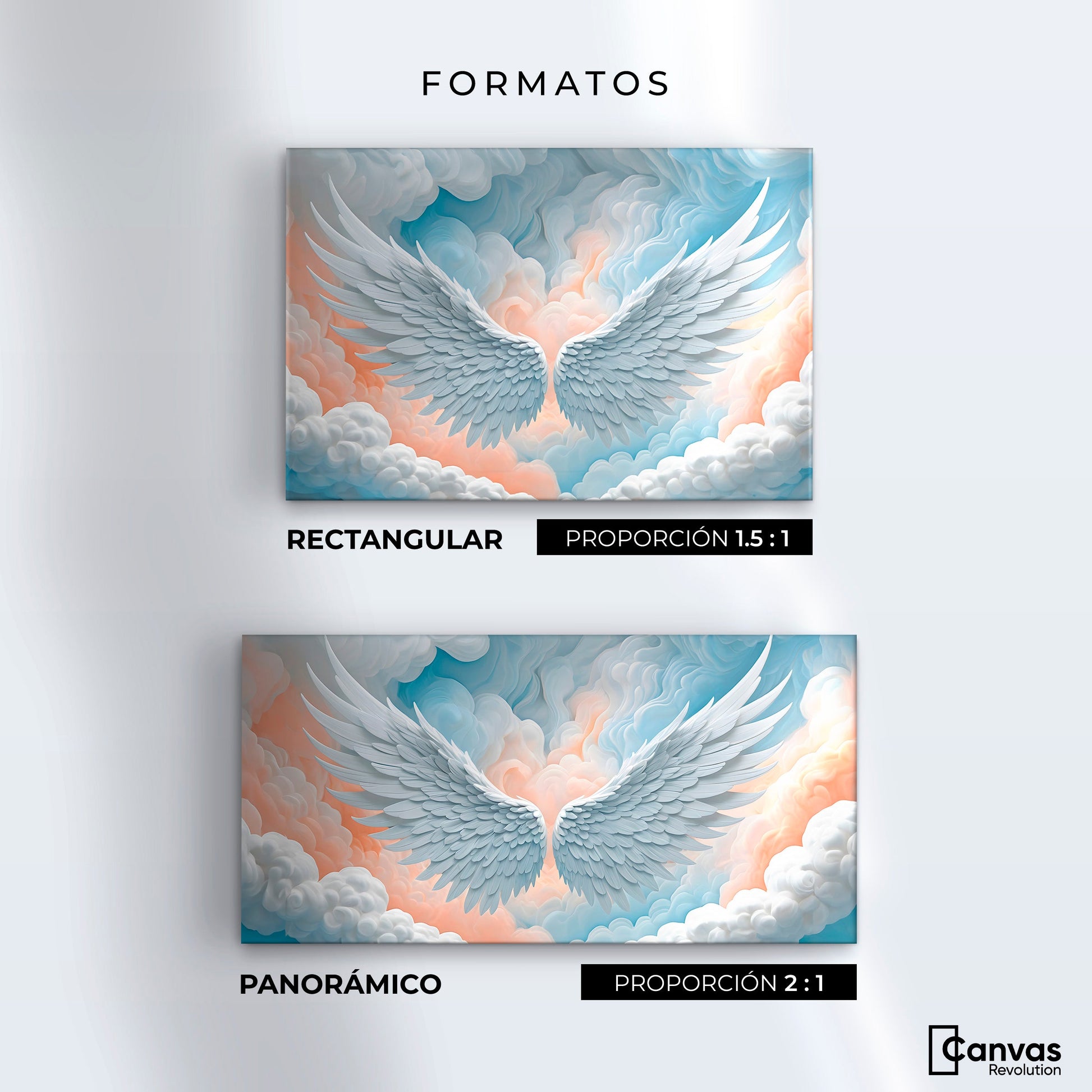 Cuadros Decorativos Canvas Revolution | Alas Angel Nubes | Formatos