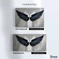 Cuadros Decorativos Canvas Revolution | Alas Angel Oscuro | Formatos