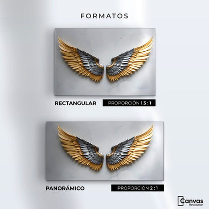 Cuadros Decorativos Canvas Revolution | Alas Angel Sereno | Formatos