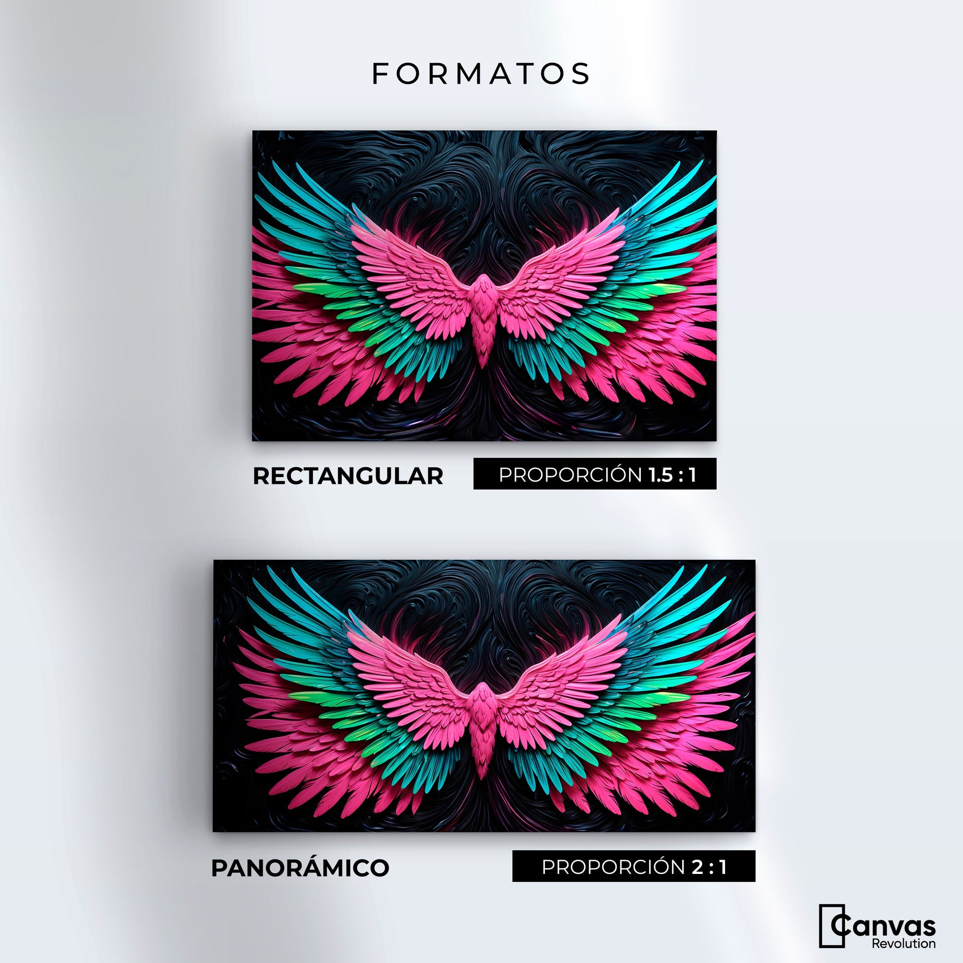 Cuadros Decorativos Canvas Revolution | Alas Luz Angeles | Formatos