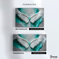 Cuadros Decorativos Canvas Revolution | Alas Vida Esmeralda | Formatos