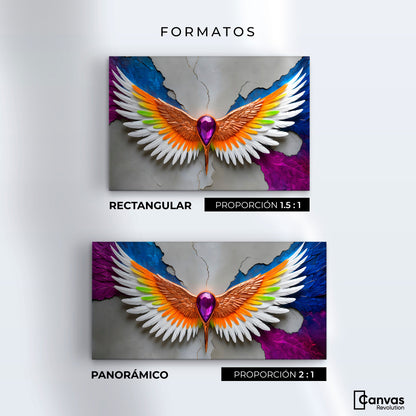 Cuadros Decorativos Canvas Revolution | Alas Vuelo Puro | Formatos