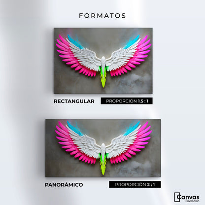 Cuadros Decorativos Canvas Revolution | Angel Alas De Luz | Formatos