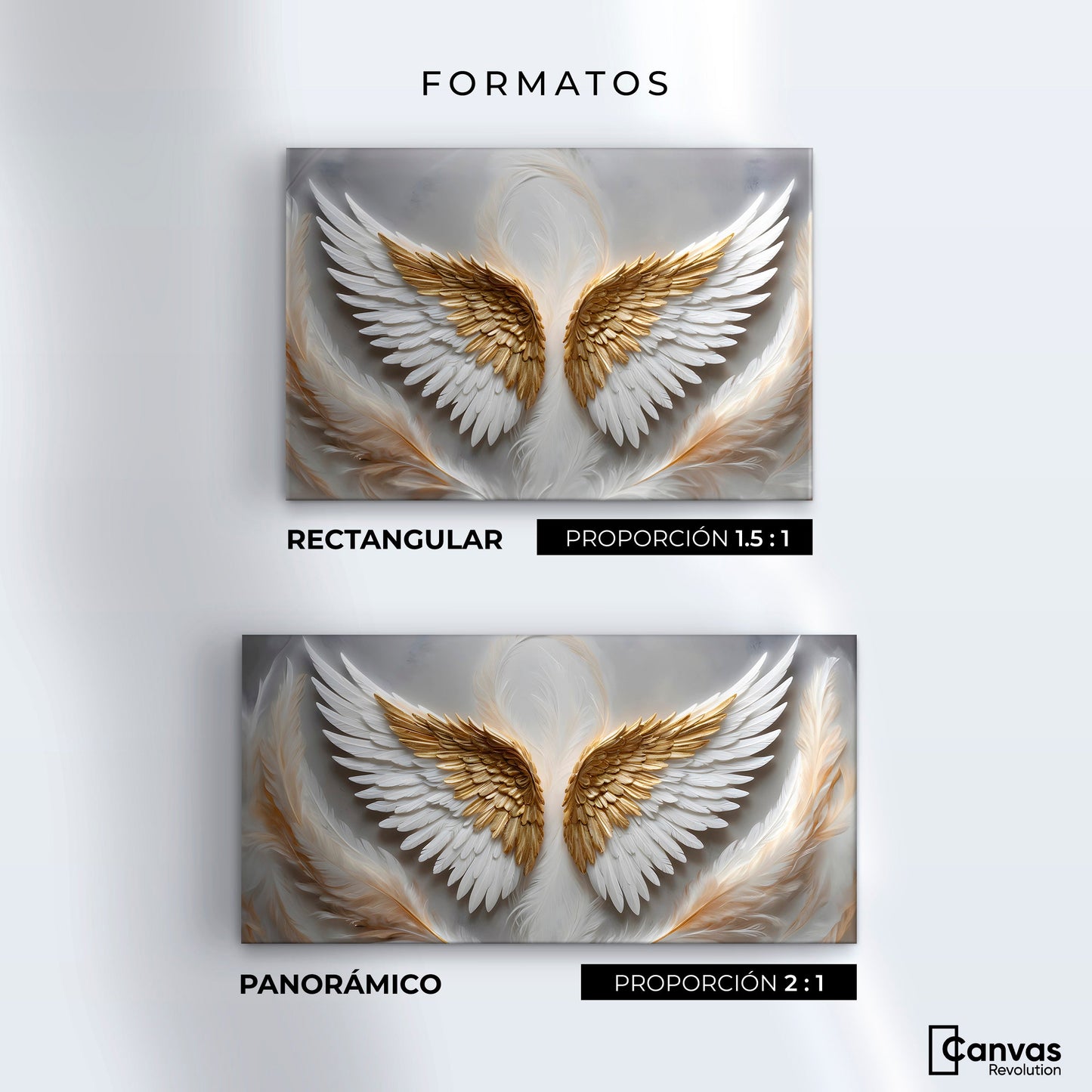 Cuadros Decorativos Canvas Revolution | Angel Luz Radiante | Formatos
